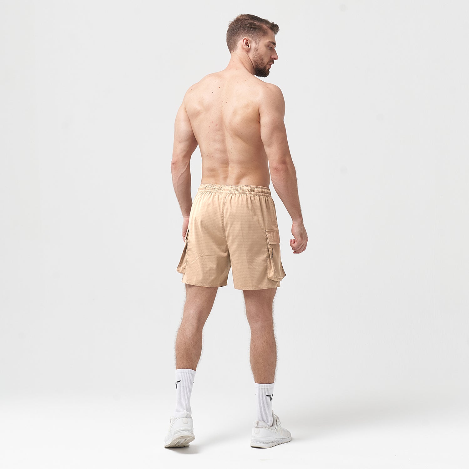 squatwolf-gym-wear-code-2-in-1-cargo-shorts-brown-workout-shorts-for-men