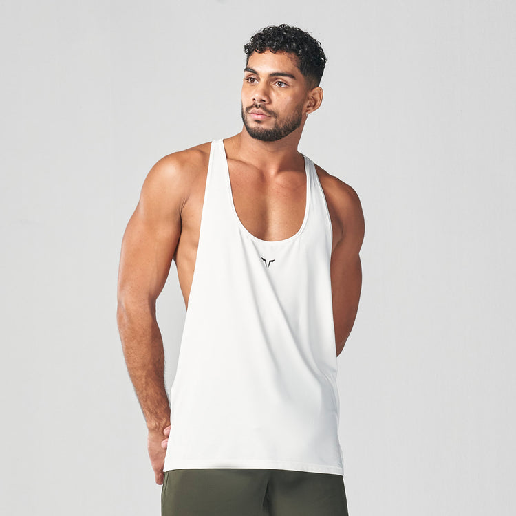 AE | Essential Gym Stringer - Pearl White | Gym Stringers Men | SQUATWOLF