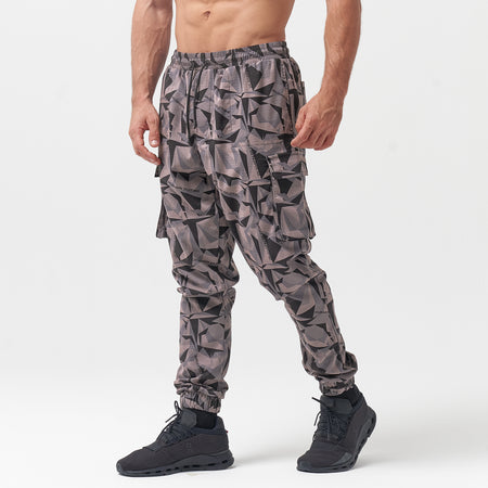 AE | Code Camo Cargo Pants - Black Print | Gym Pant Men