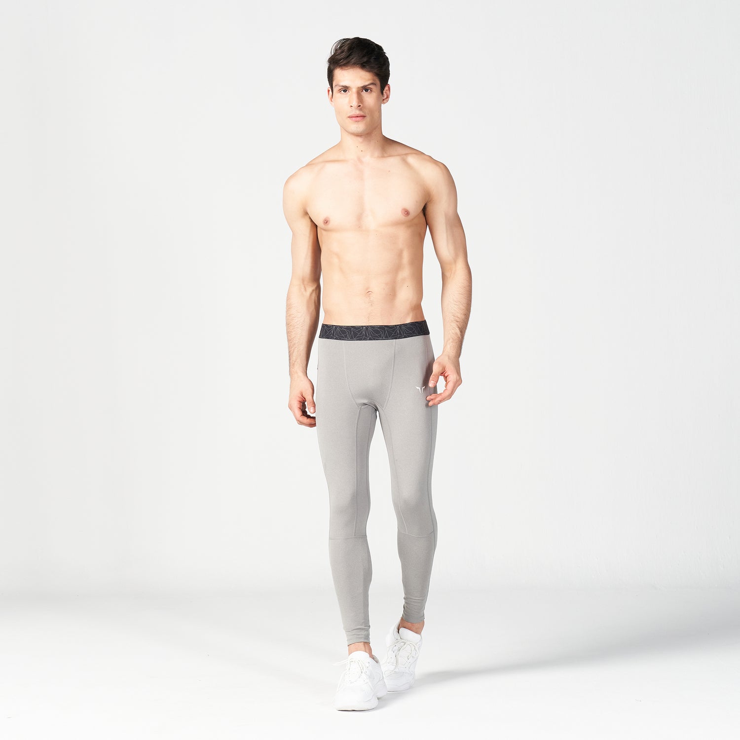 squatwolf-gym-wear-core-protech-tights-grey-marl-workout tights-for-men