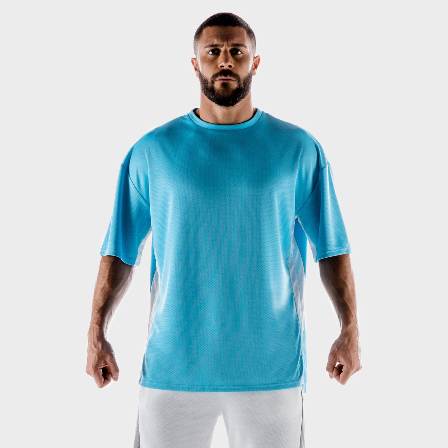 squatwolf-gym-wear-hybrid-2-0-oversize-tee-blue-workout-shirts-for-men