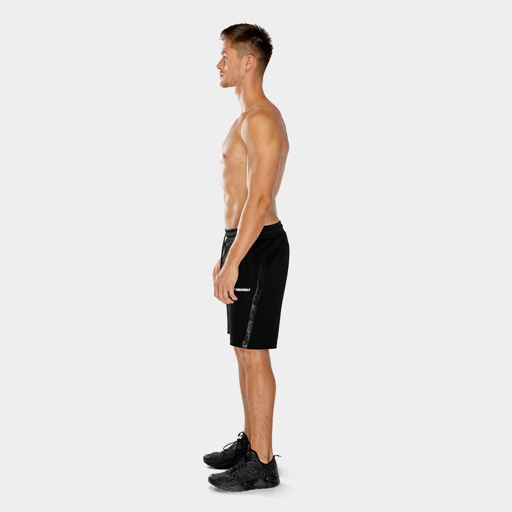 squatwolf-short-for-men-warrior-panel-shorts-black-workout-gym-wear