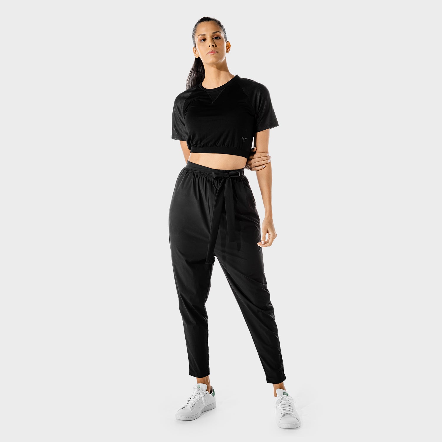 squatwolf-gym-wear-womens-fitness-crop-top-black-workout-shirts