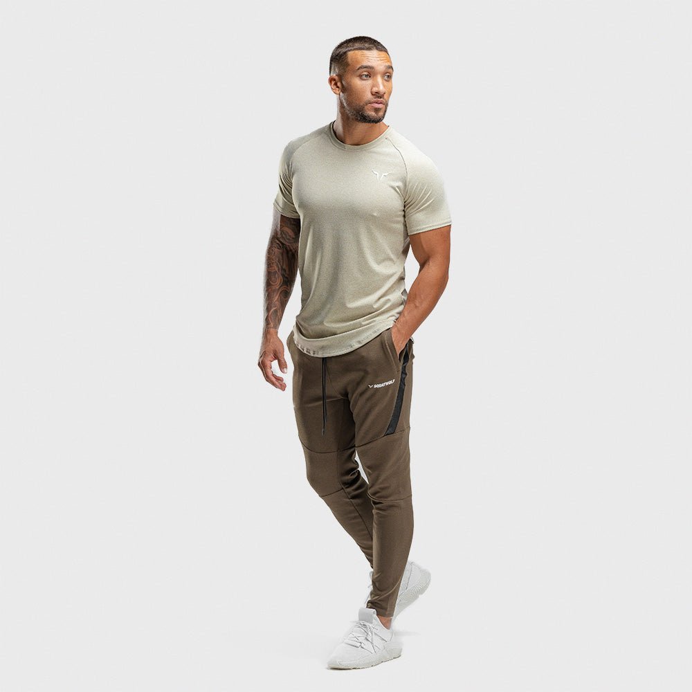 squatwolf-workout-shirts-for-men-melange-tee-beige-gym-wear