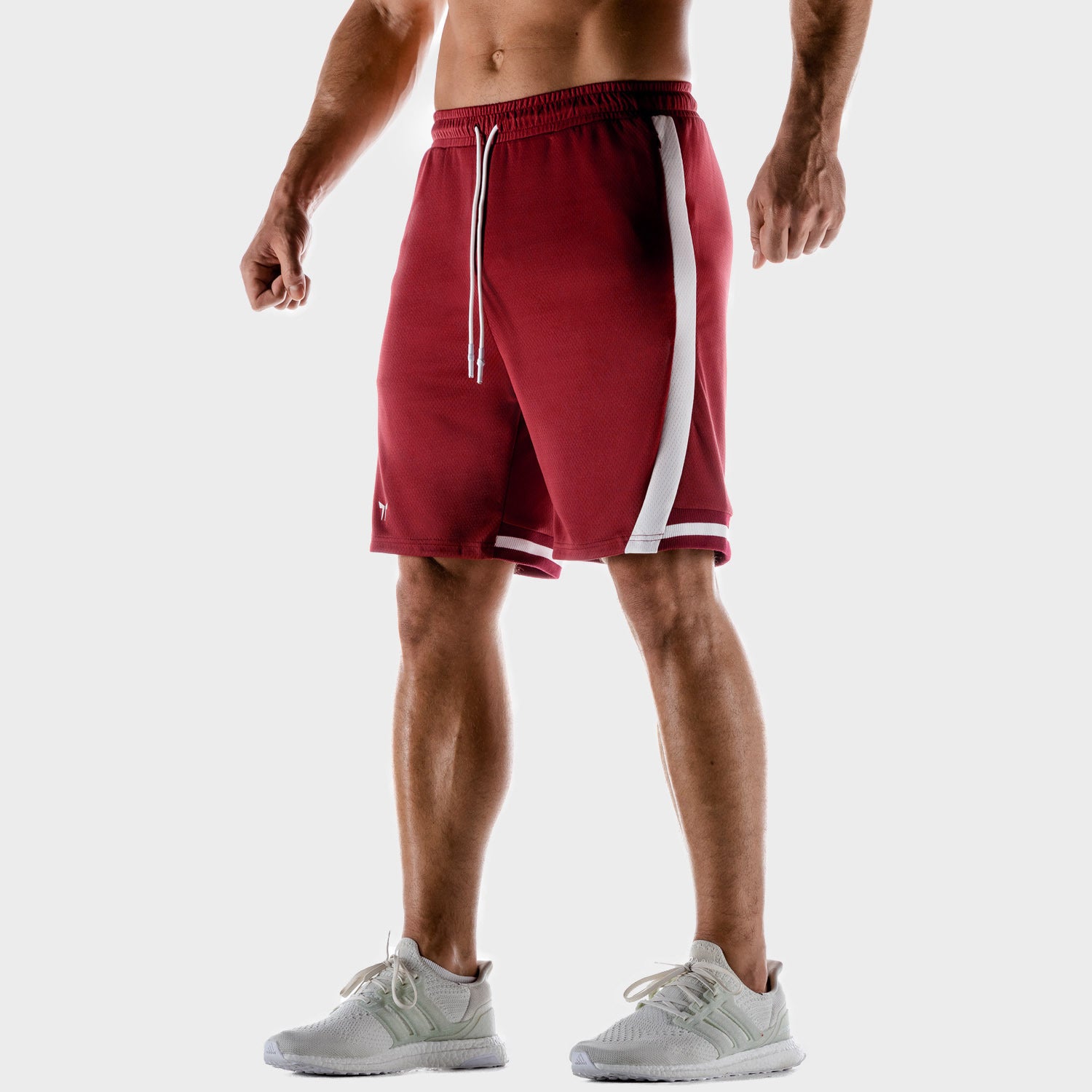 squatwolf-workout-short-for-men-hybrid-performance-shorts-maroon-gym-wear