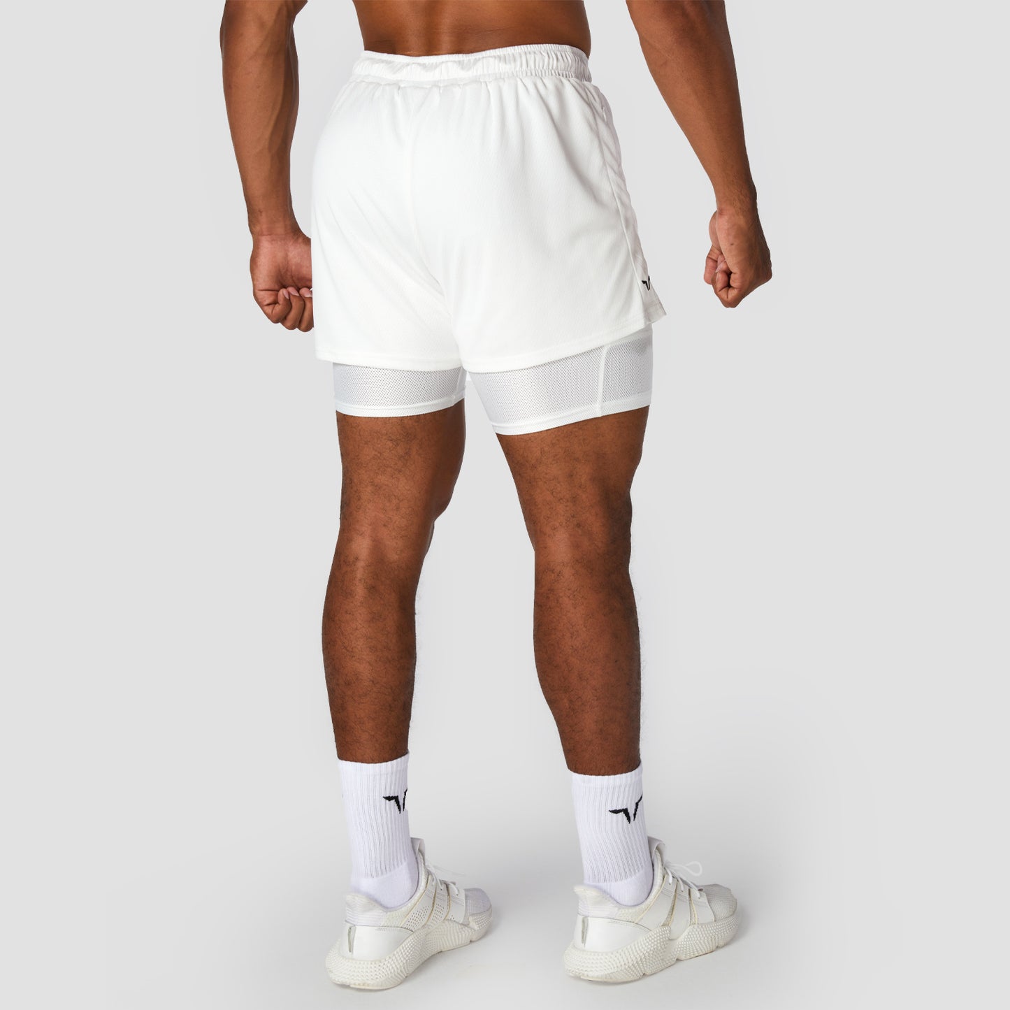 Flux 2-in-1 Shorts - White | Workout Shorts Women | SQUATWOLF