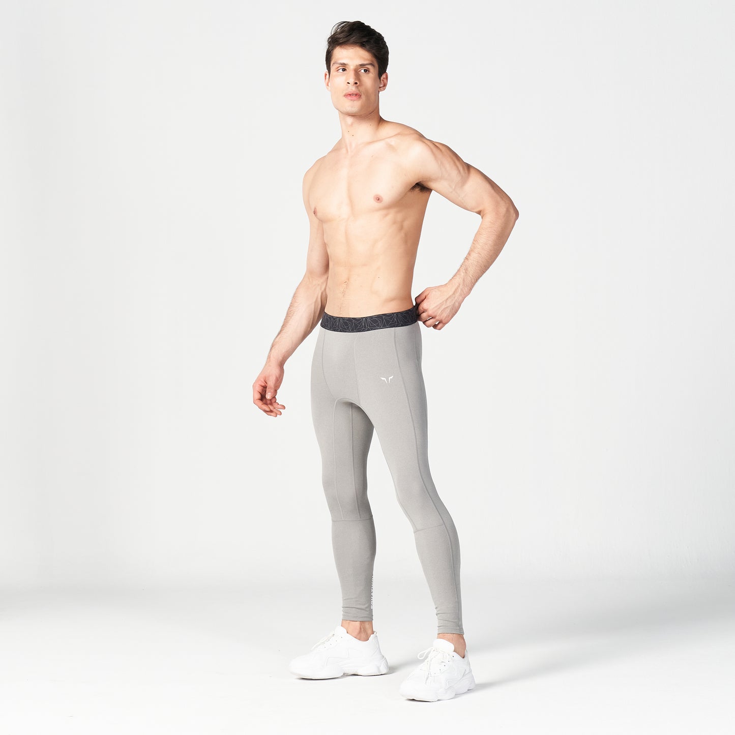 AE, Core ProTech Tights - Grey Marl, Gym Tights Men