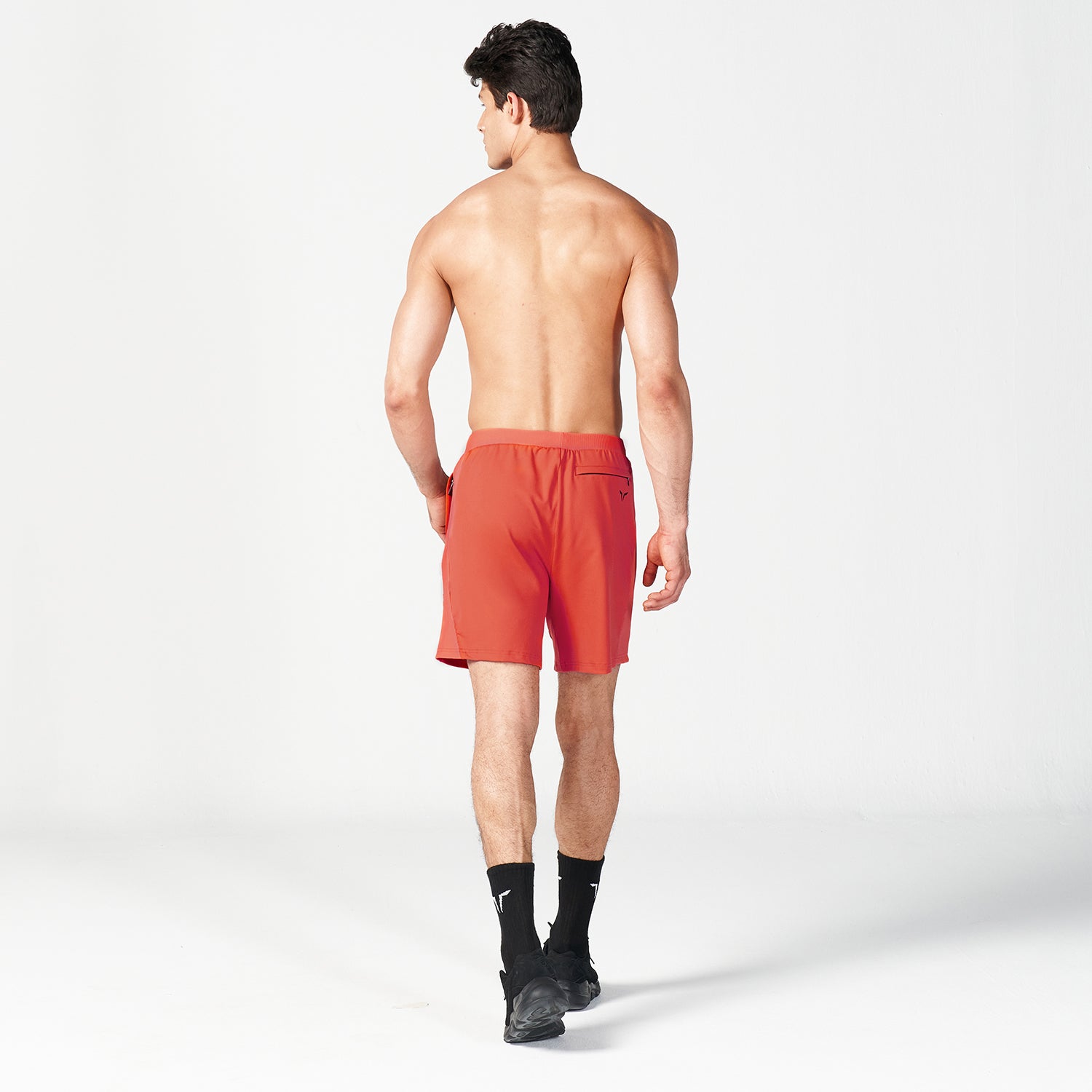 squatwolf-gym-wear-ribbed-flex-shorts-orange-workout-short-for-men
