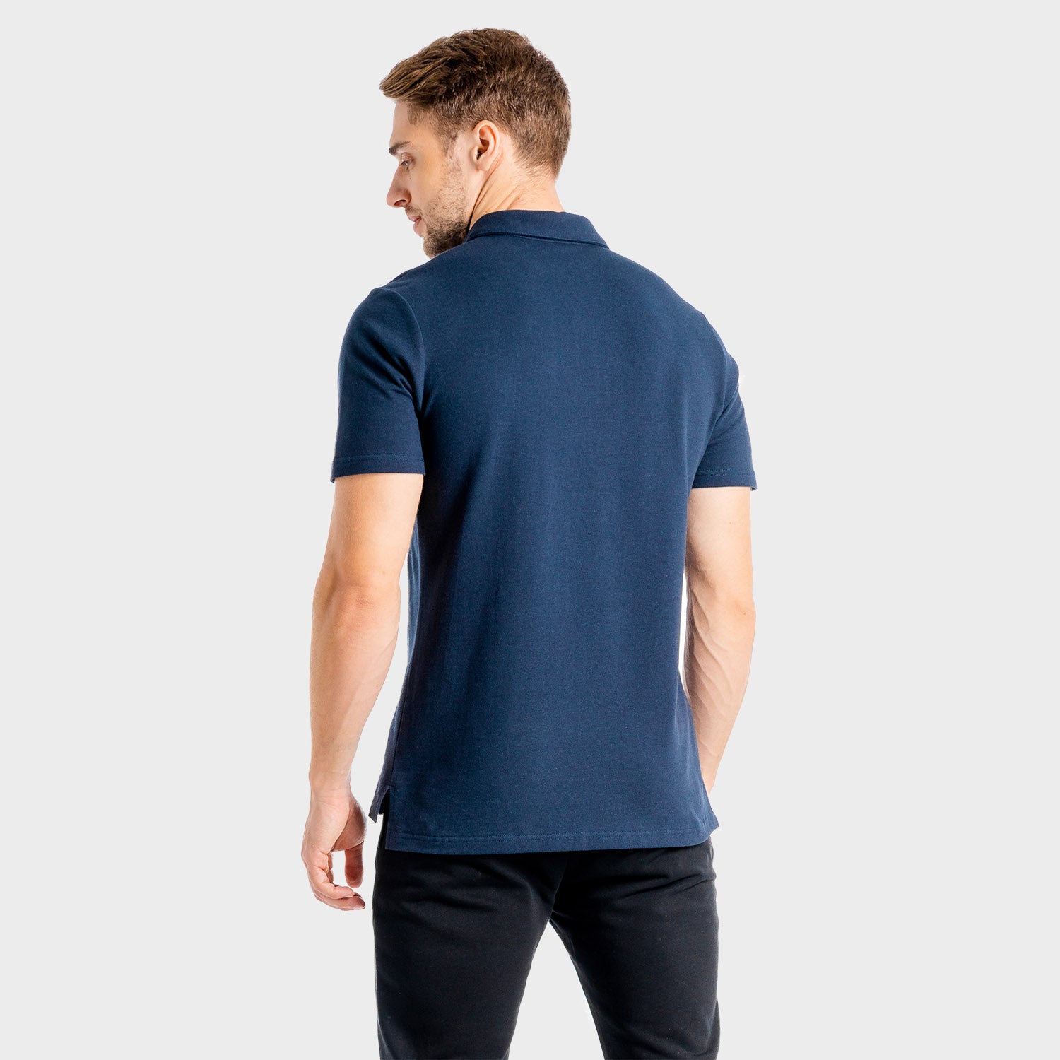 squatwolf-workout-shirts-for-men-core-polo-navy-gym-wear