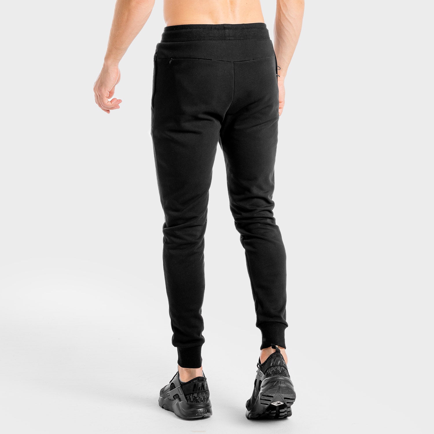 squatwolf-gym-wear-core-cuffed-joggers-black-workout-pants-for-men