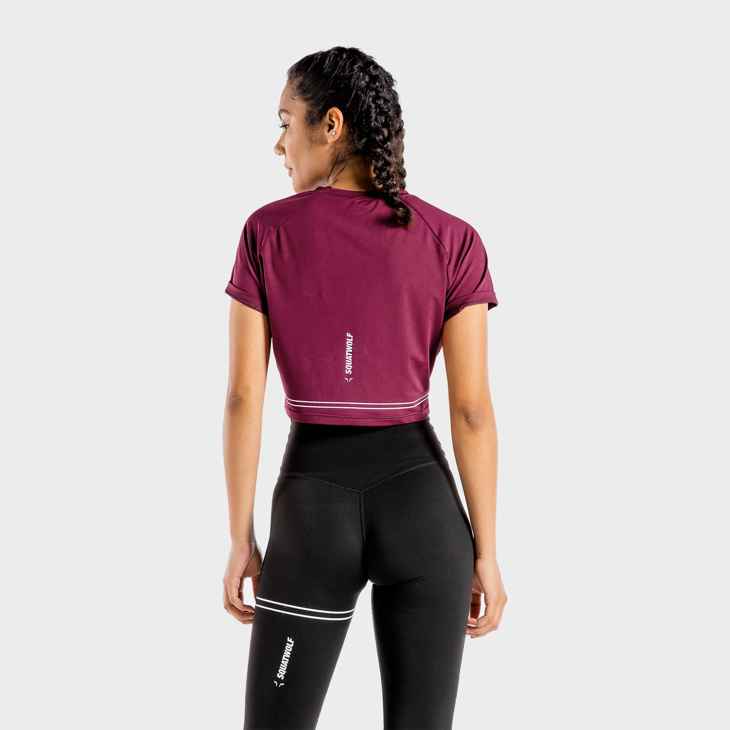 squatwolf-gym-t-shirts-for-women-flux-crop-tee-maroon-workout-clothes