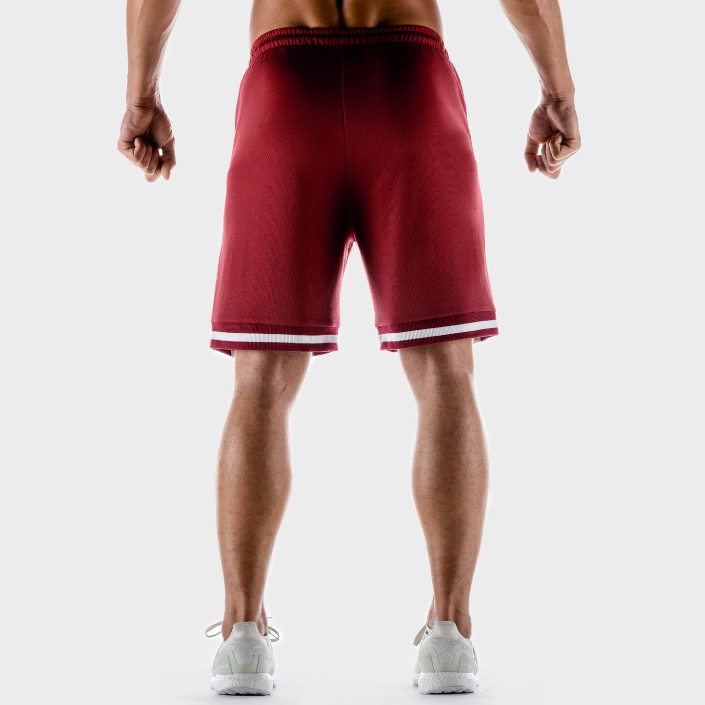 squatwolf-workout-short-for-men-hybrid-2-0-basketball-shorts-maroon-gym-wear