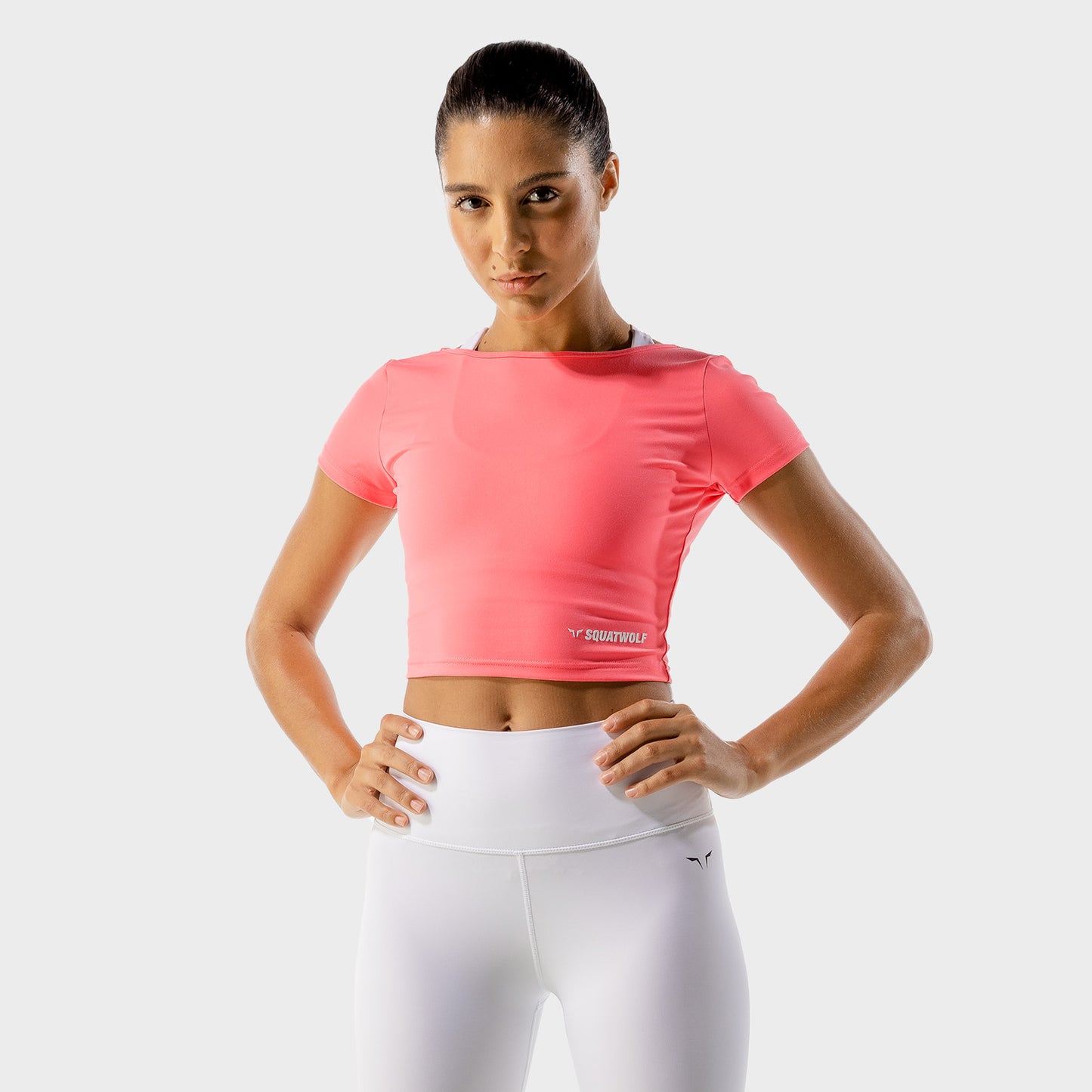 squatwolf-gym-t-shirts-for-women-warrior-crop-tee-half-sleeves-sherbert-workout-clothes