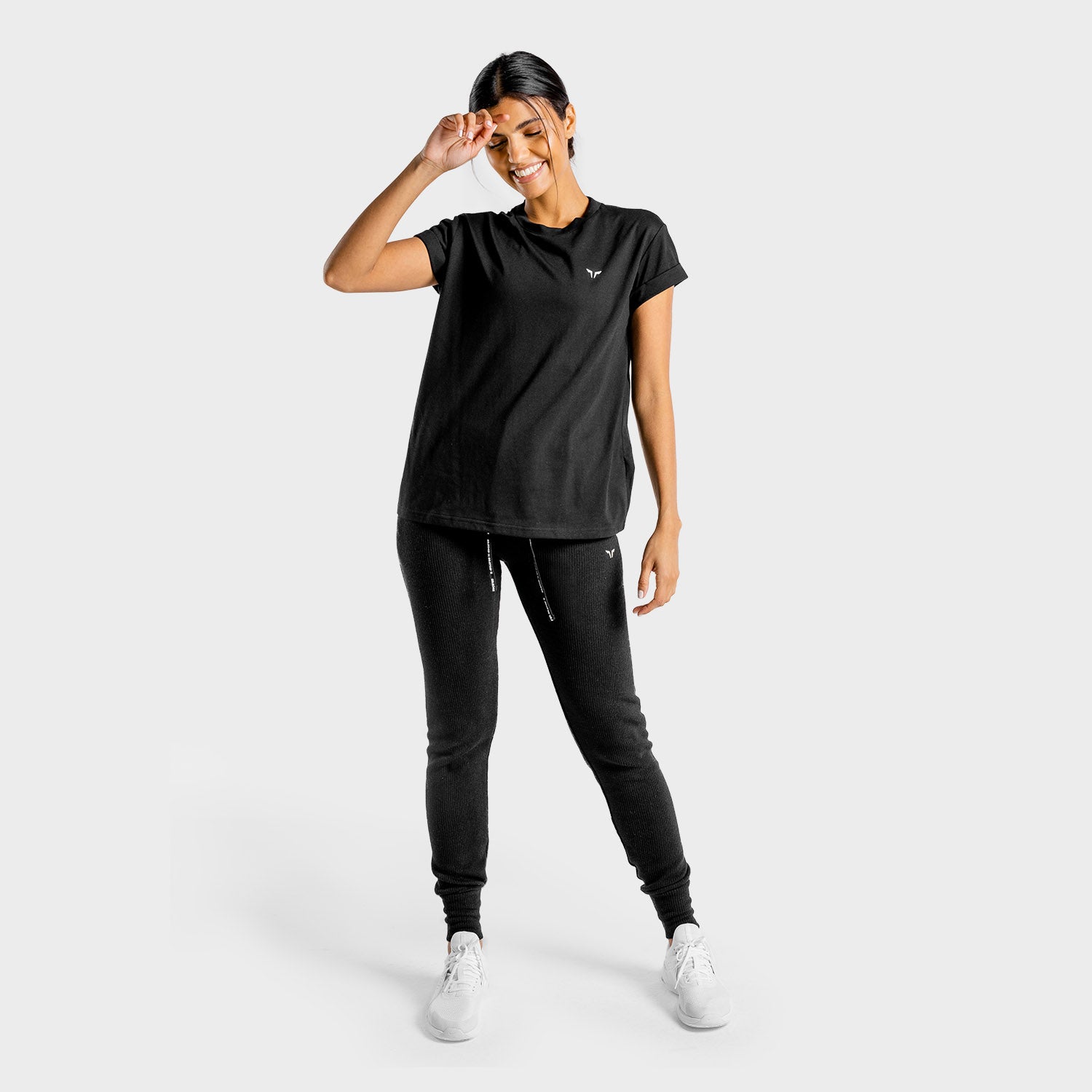 squatwolf-gym-t-shirts-for-women-luxe-oversize-tee-black-workout-clothes