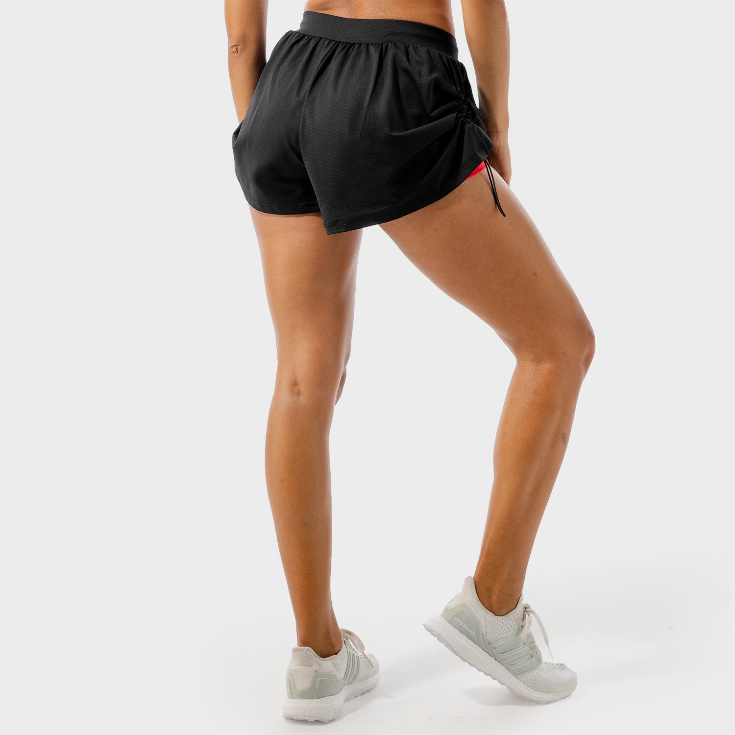 squatwolf-workout-clothes-flux-2-in-1-shorts-black-and-flame-gym-shorts-for-women