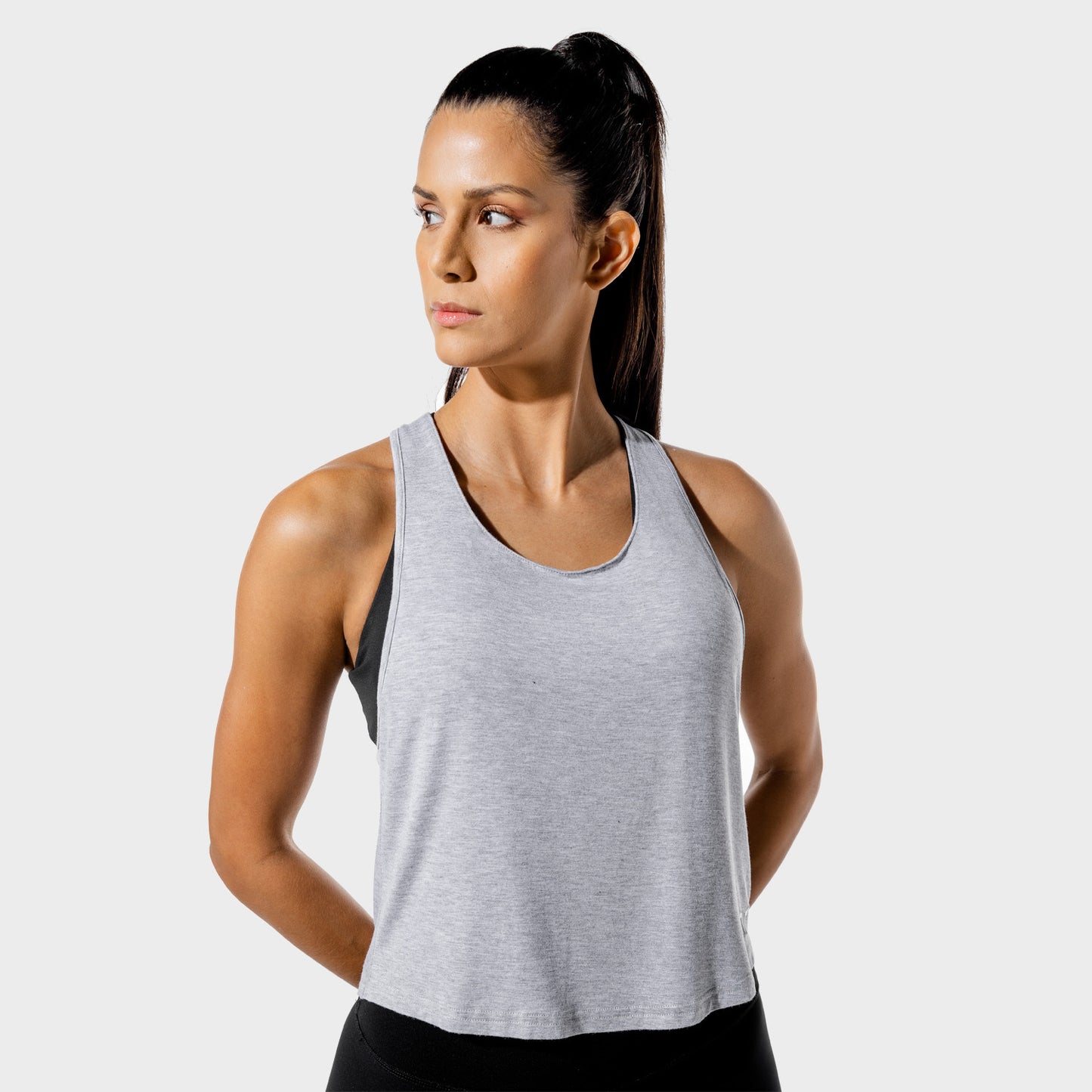 squatwolf-workout-clothes-womens-fitness-wrap-tank-grey-gym-tank-tops