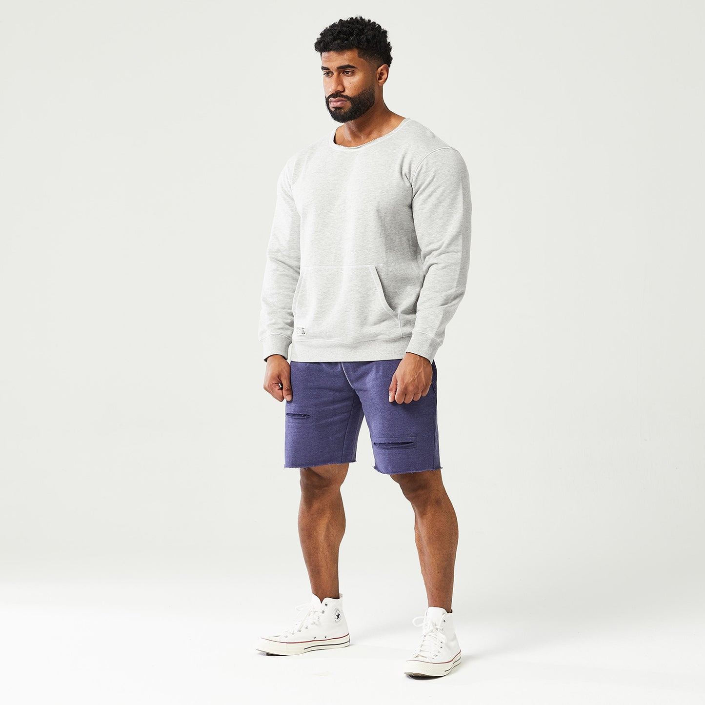squatwolf-gym-wear-golden-era-crew-sweatshirt-grey-marl-workout-hoodies-for-men