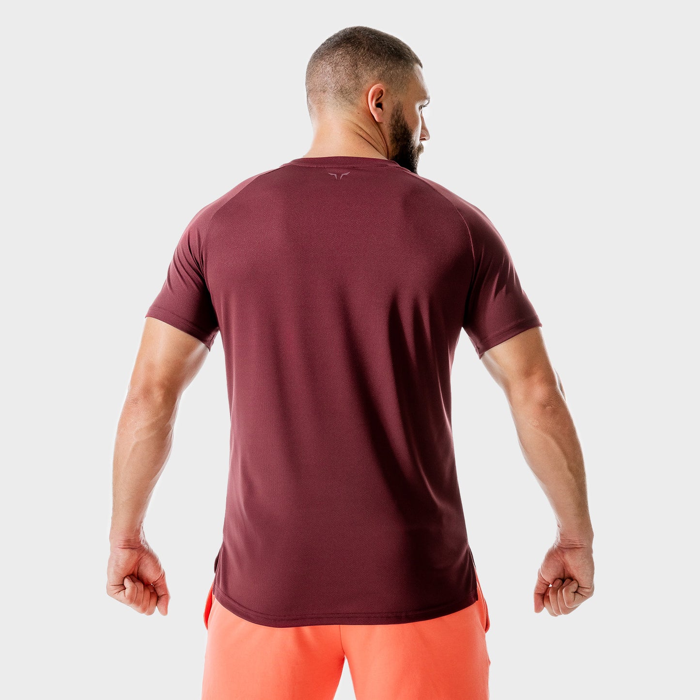 squatwolf-workout-shirts-for-men-lab-360-recycled-mesh-tee-tawny-port-gym-wear