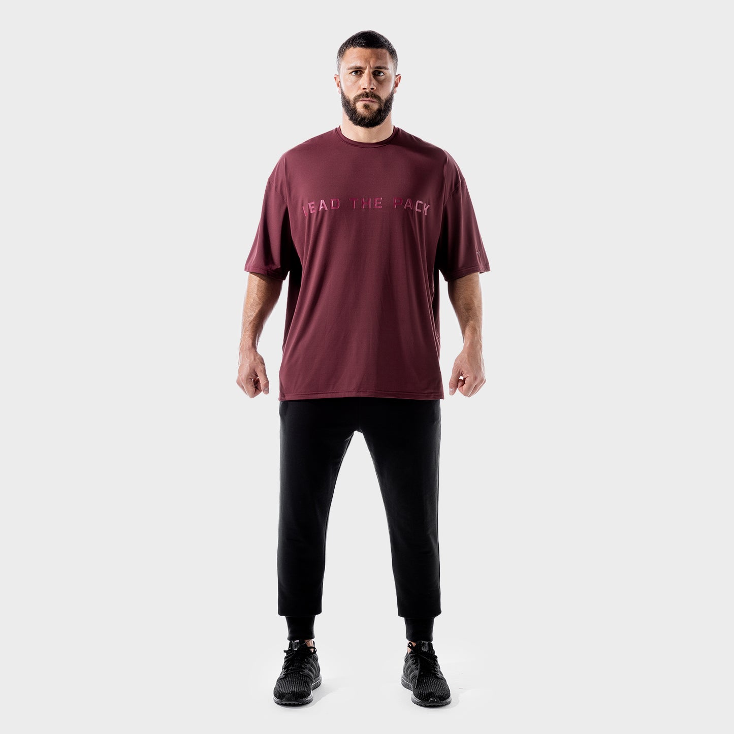 squatwolf-gym-wear-lab-360-oversized-tee-maroon-workout-shirts-for-men