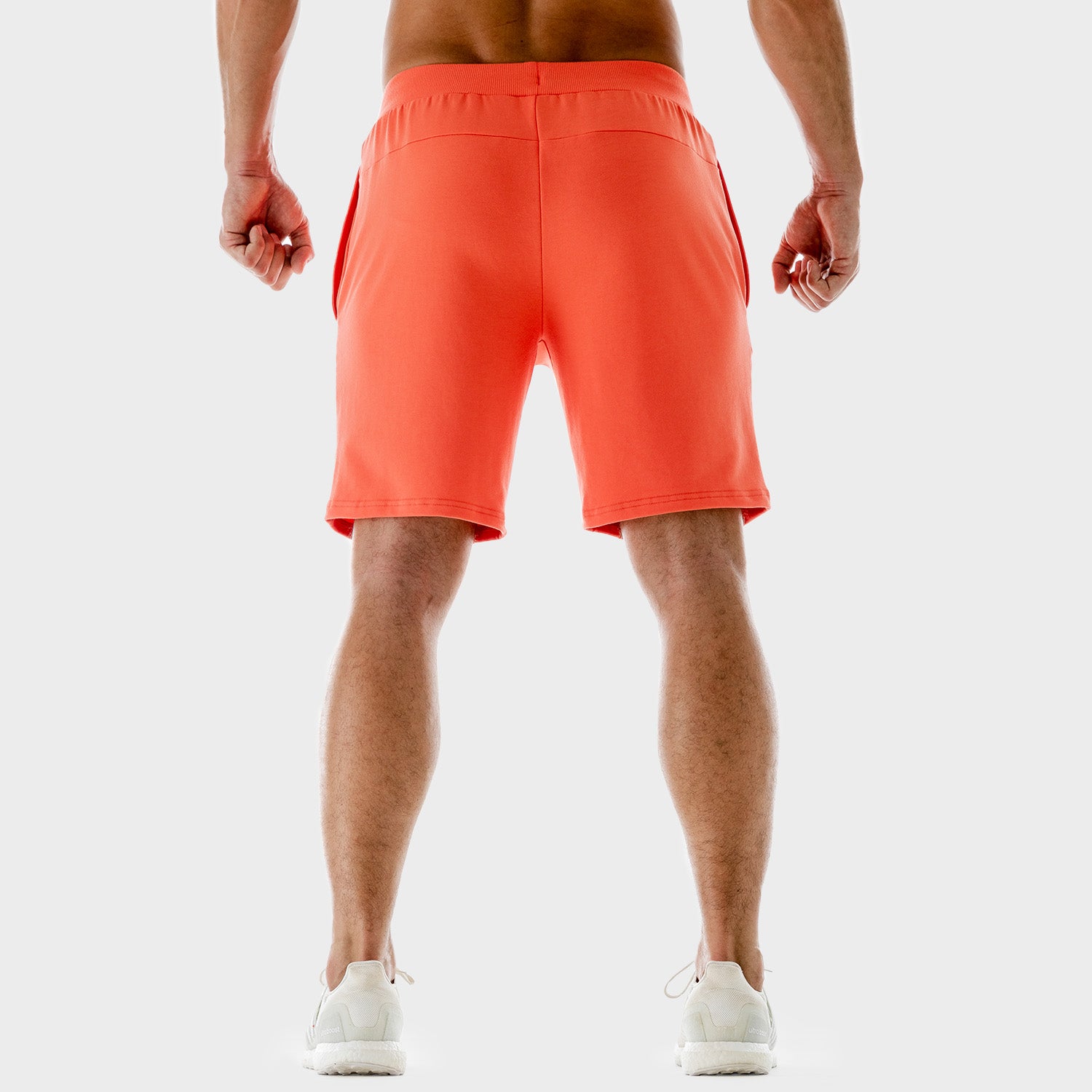 squatwolf-workout-short-for-men-lab-360-jogger-shorts-hot-coral-gym-wear