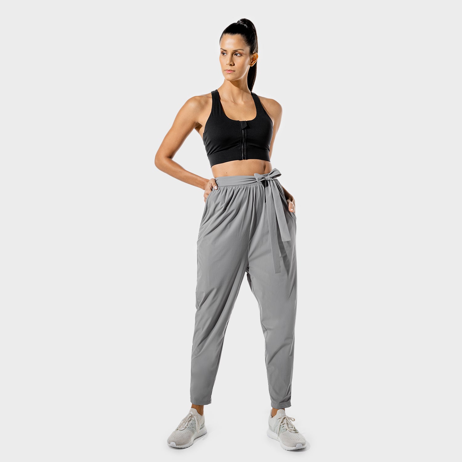 Women's Workout Pants in Gray