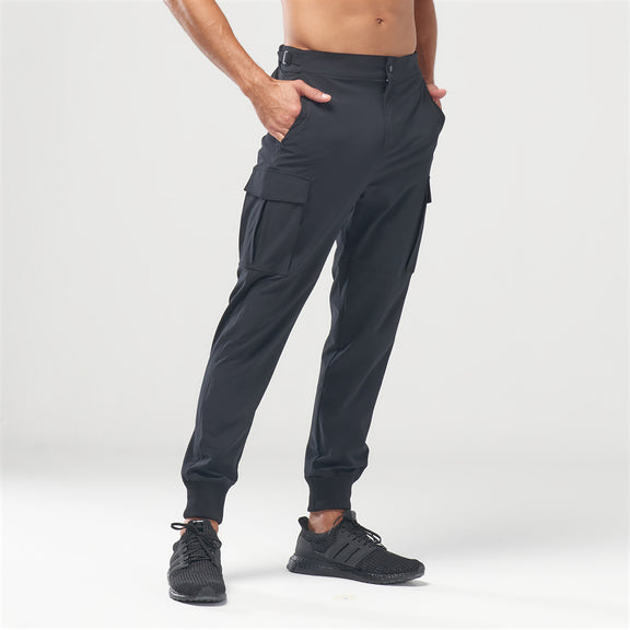 AE | Code Smart Cargo Trousers - Black | Gym Pant Men | SQUATWOLF