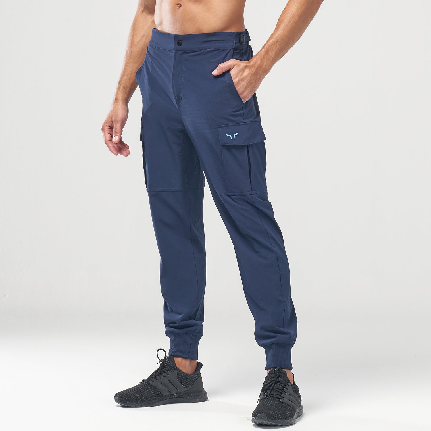 AE | Code Smart Cargo Trousers - Blue Iris | Gym Pant Men | SQUATWOLF