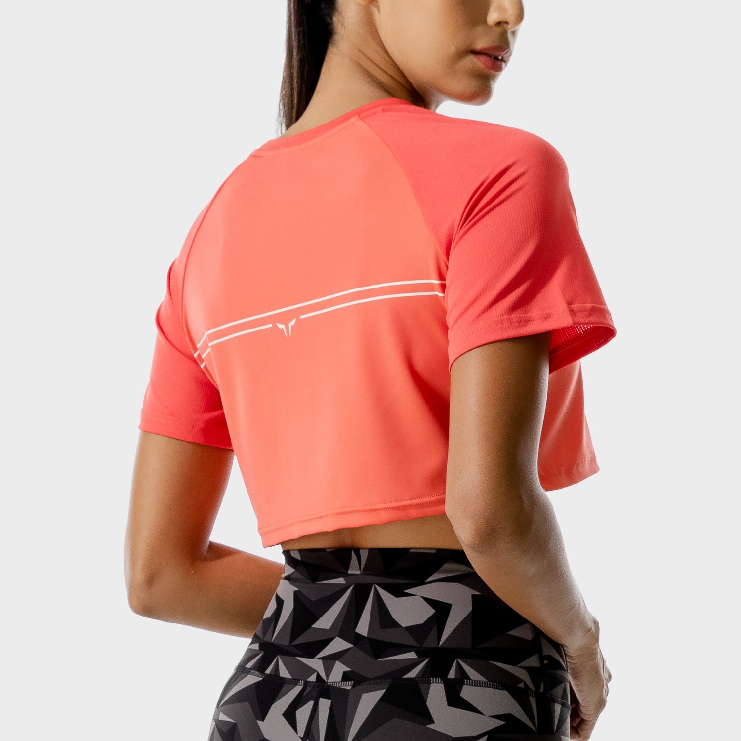squatwolf-gym-t-shirts-for-women-lab-360-crop-tee-hot-coral-workout-clothes