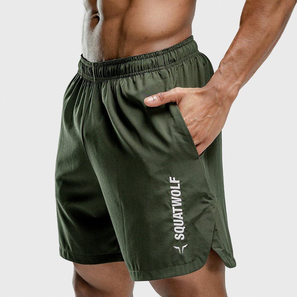 AE, Warrior Shorts - Olive, Gym Shorts Men