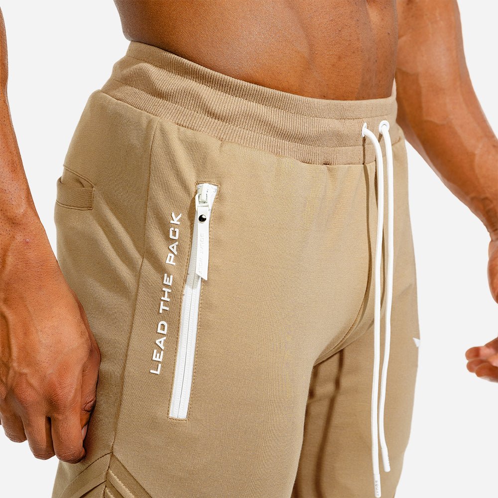US, Statement Ribbed Joggers - Nude, Gym Jogger Men