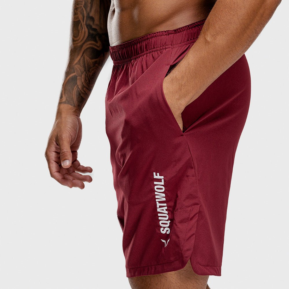 squatwolf-workout-short-for-men-warrior-shorts-maroon-gym-wear