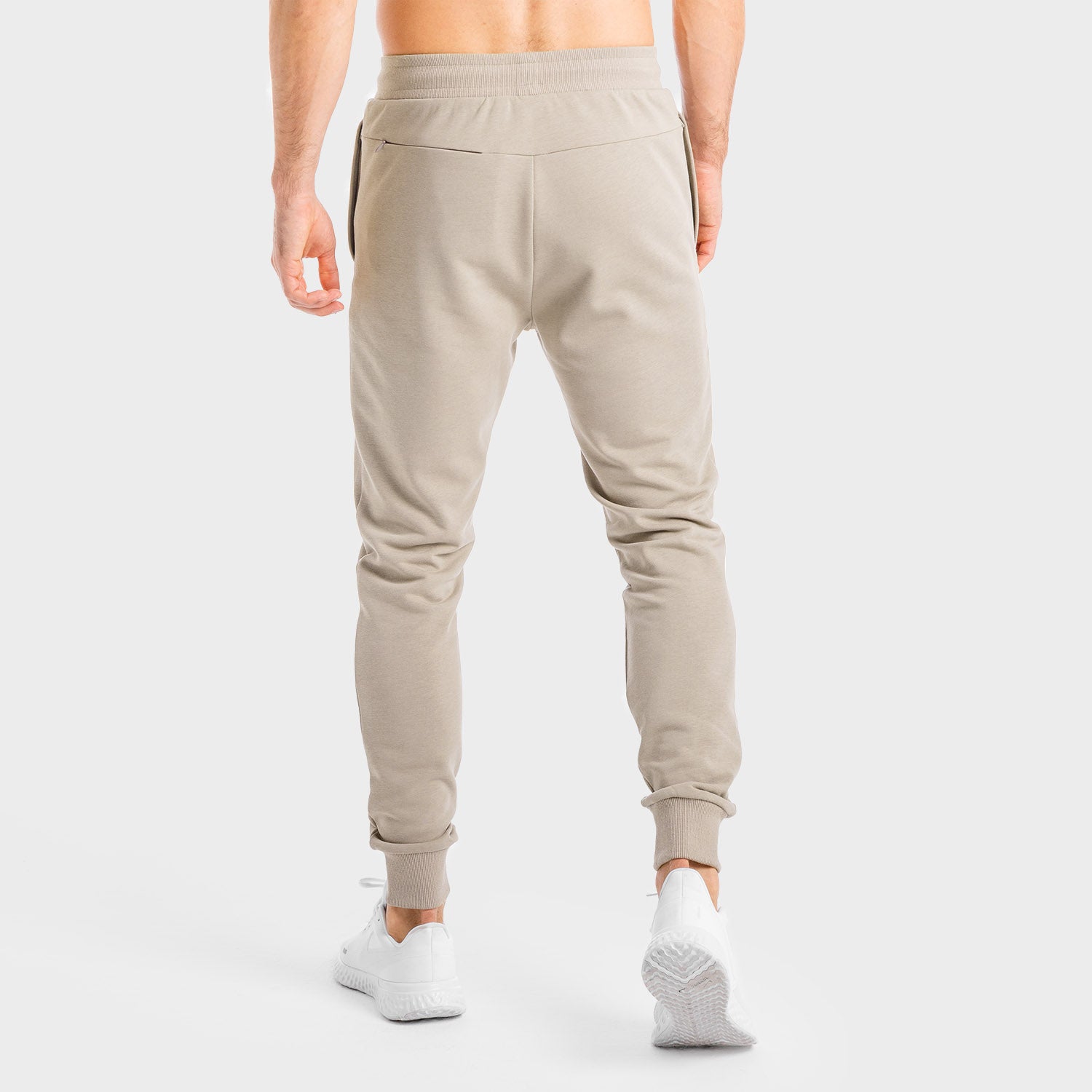 squatwolf-gym-wear-core-cuffed-joggers-taupe-workout-pants-for-men