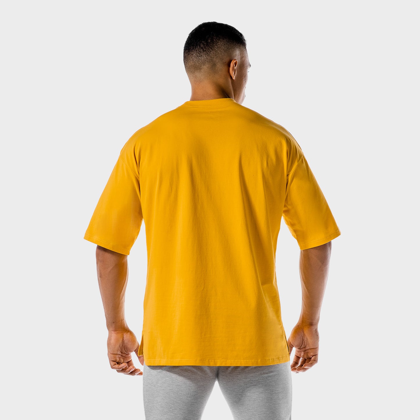 squatwolf-gym-t-shirts-for-women-the-pack-oversize-tee-yellow-workout-clothes