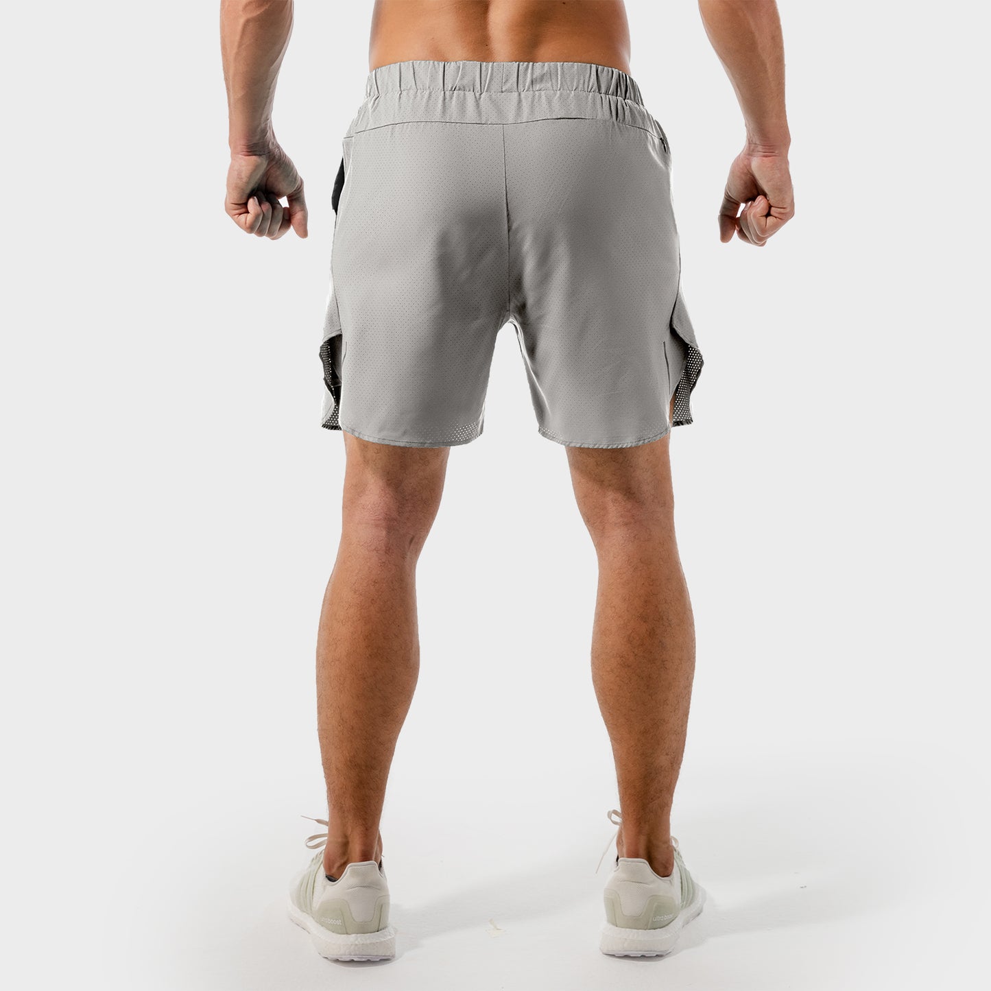 JO, 2-in-1 Dry Tech Shorts 2.0 - Grey, Gym Shorts Men