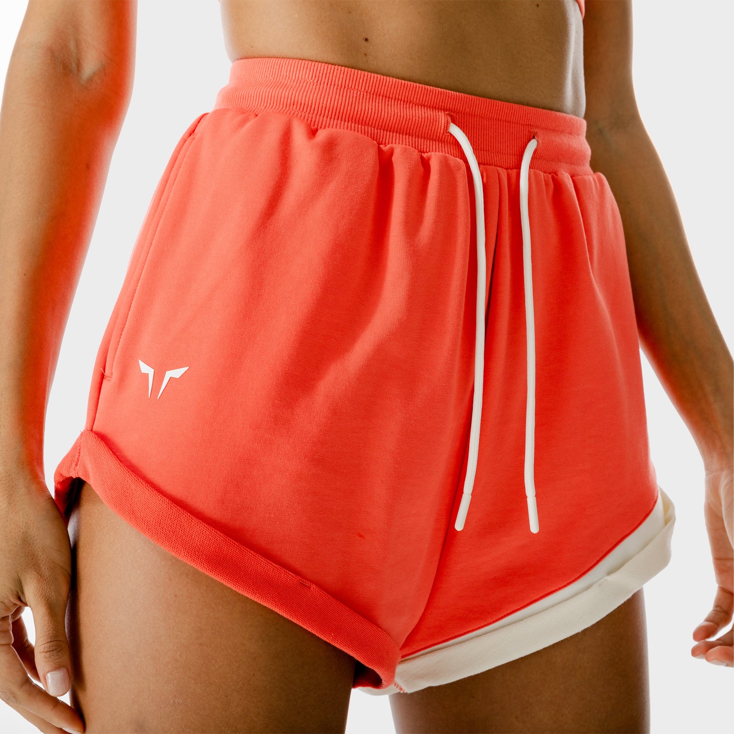 US, LAB Shorts - Hot Coral, Workout Shorts Women