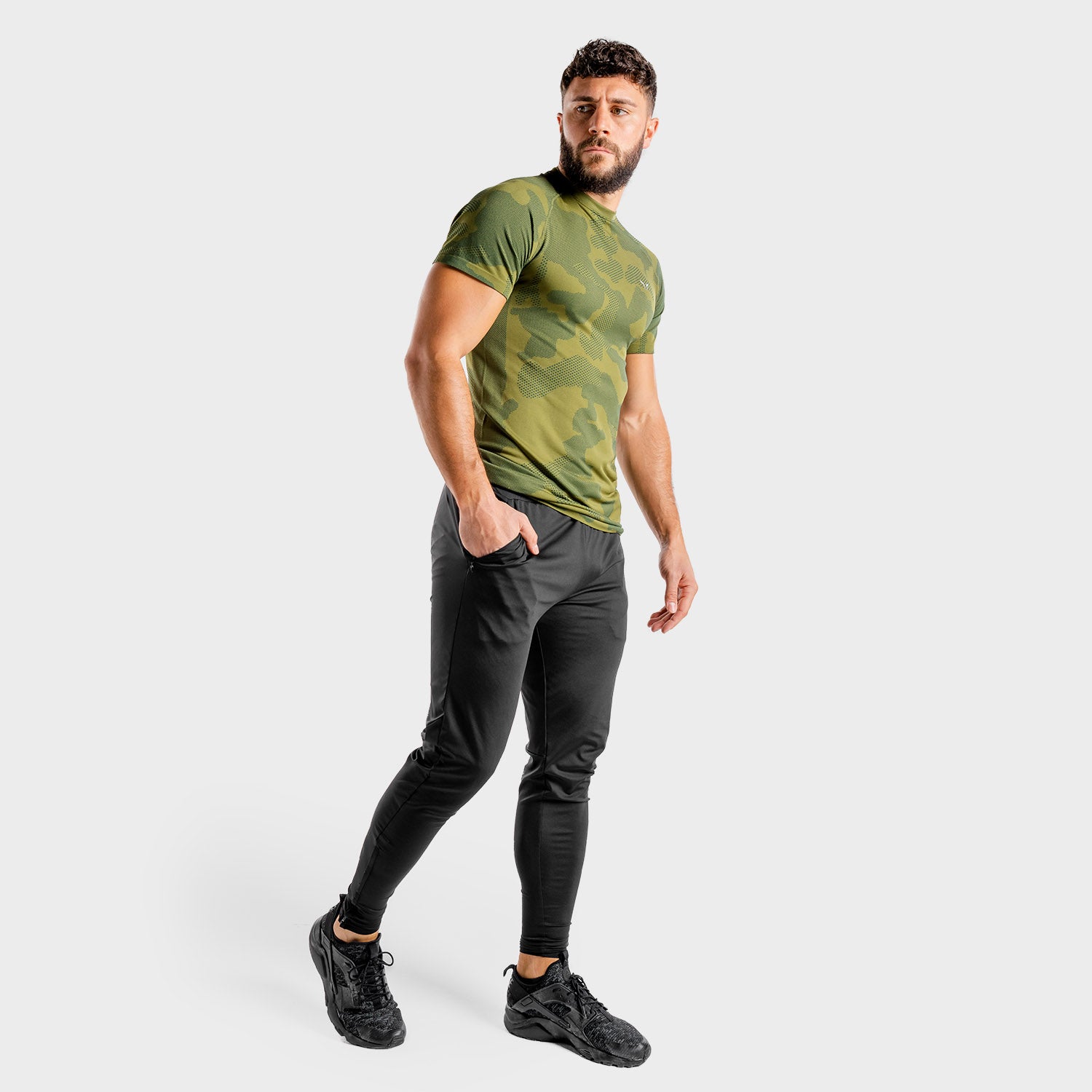 squatwolf-workout-shirts-for-men-wolf-seamless-workout-tee-khaki-gym-wear