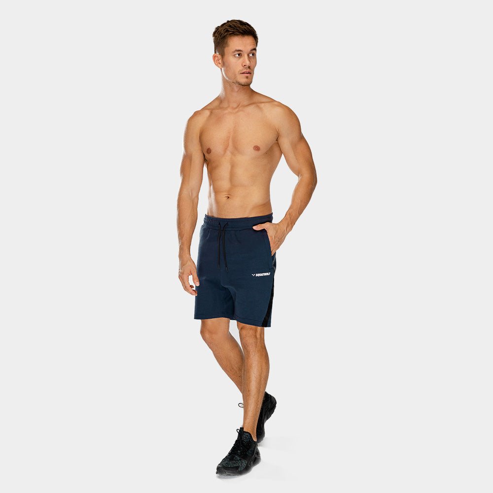 squatwolf-short-for-men-warrior-panel-shorts-navy-workout-gym-wear