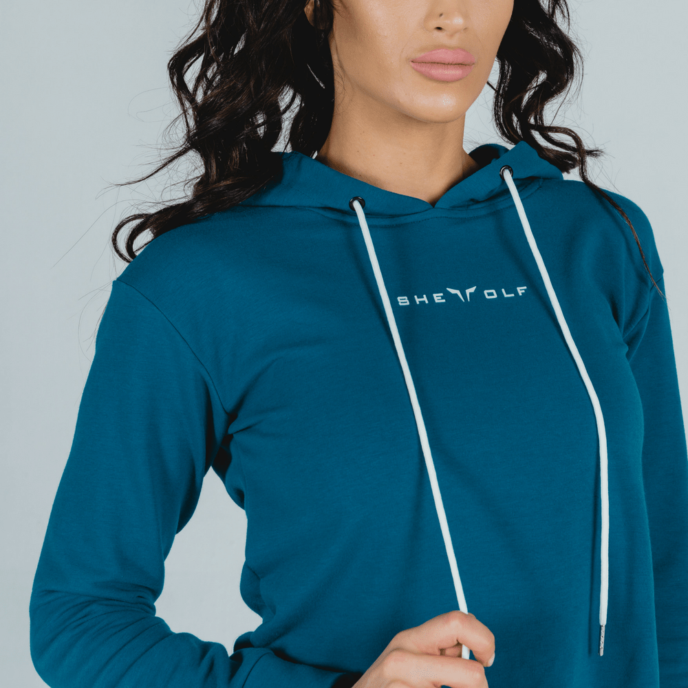 squatwolf-gym-hoodies-women-she-wolf-crop-hoodie-teal-workout-clothes