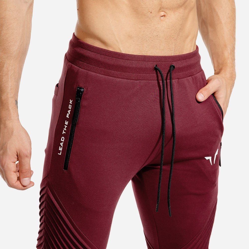 squatwolf-workout-pants-for-men-ribbed-jogger-pants-maroon-gym-wear