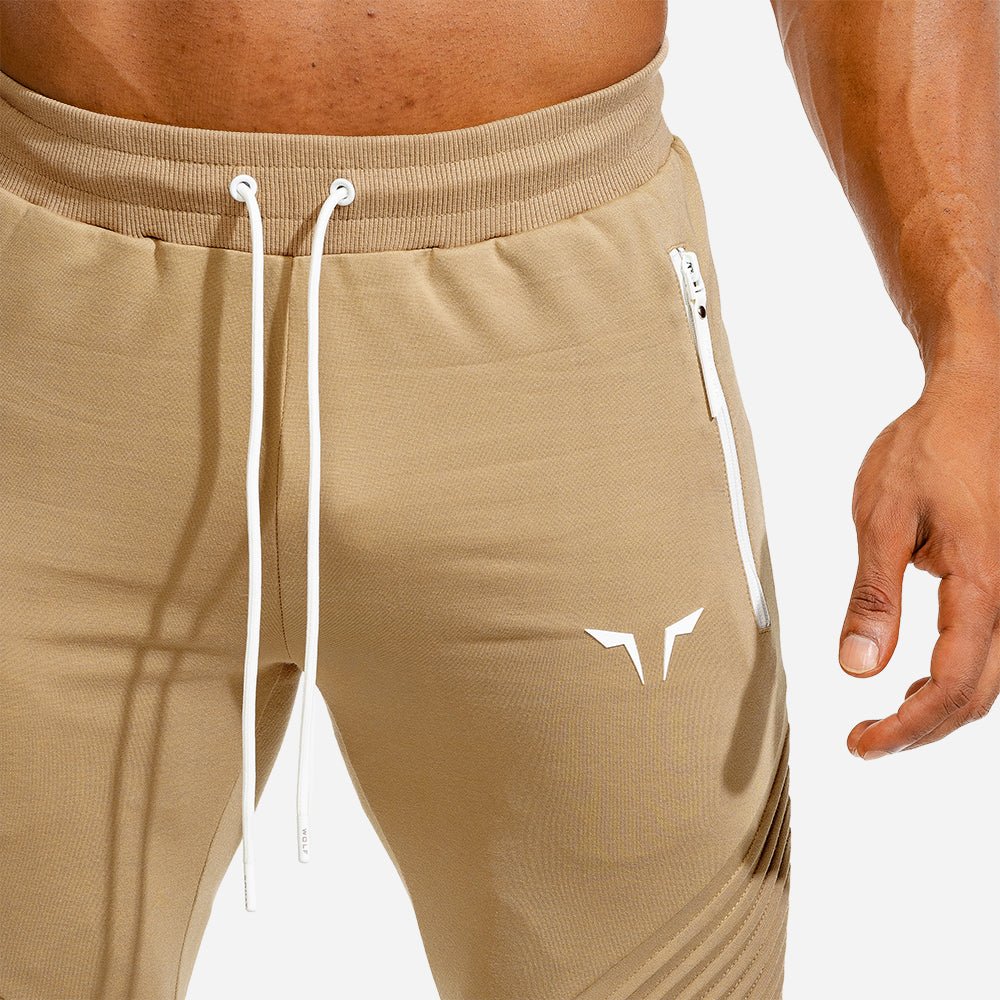 US, Statement Ribbed Joggers - Nude, Gym Jogger Men