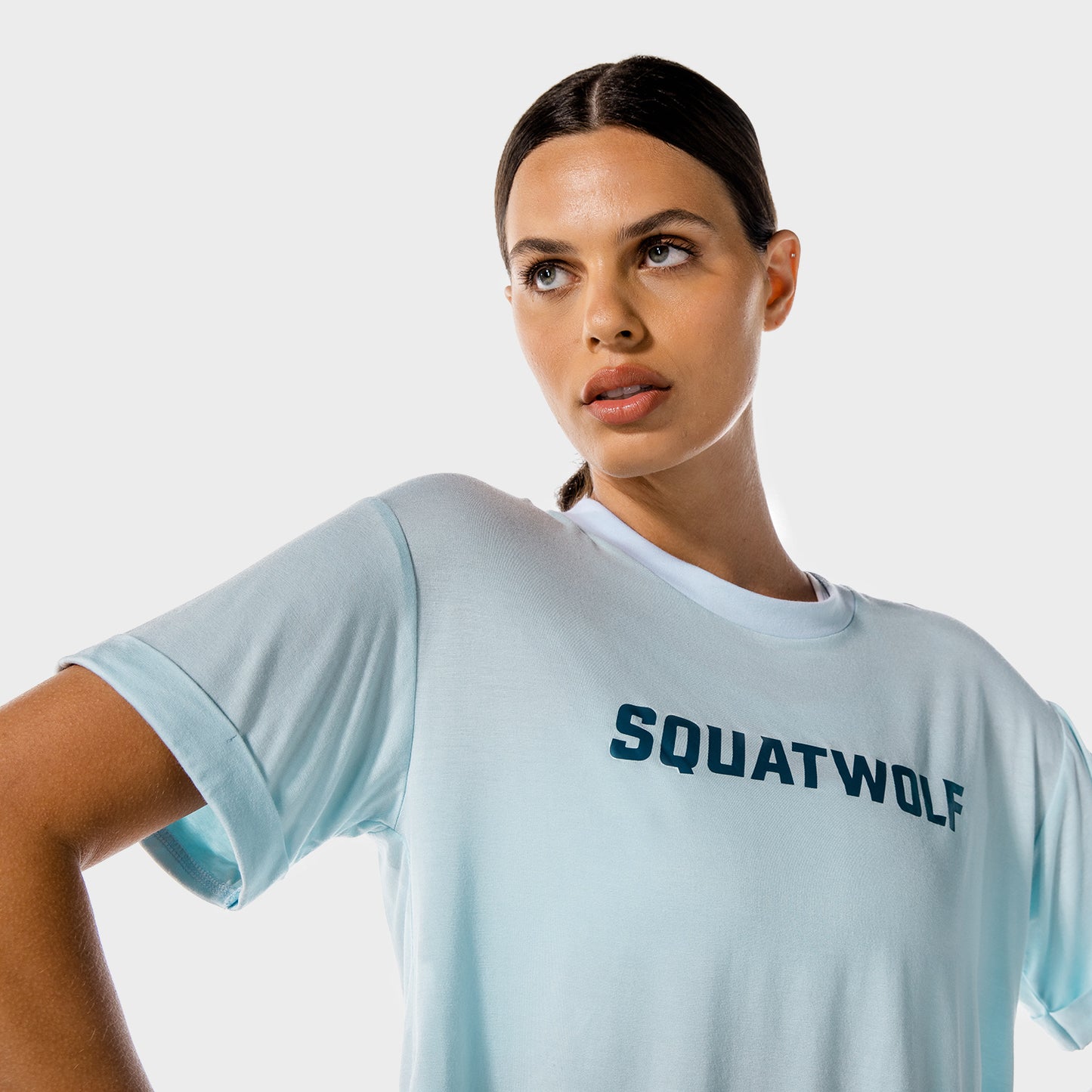 squatwolf-gym-t-shirts-for-women-iconic-crop-tee-blue-workout-clothes