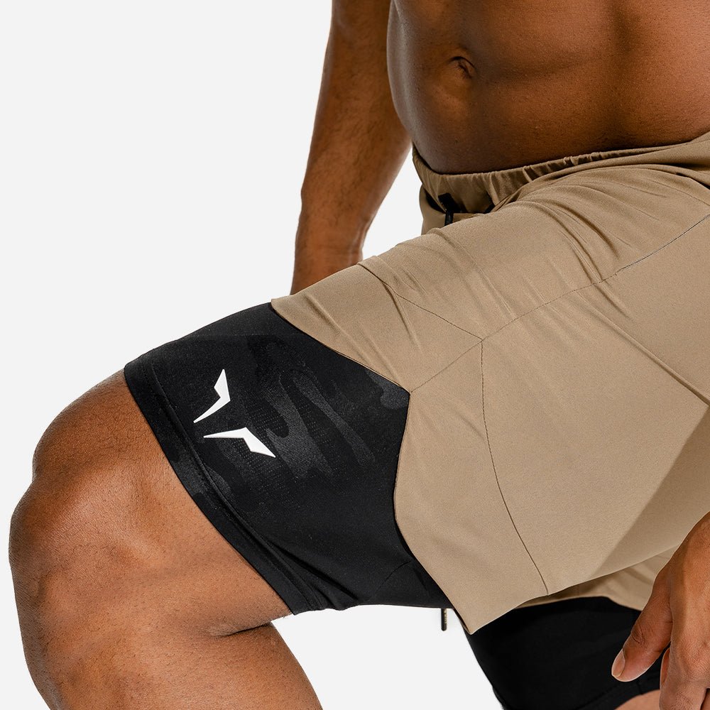 AE, Limitless 2-in-1 Shorts - Taupe, Gym Shorts Men