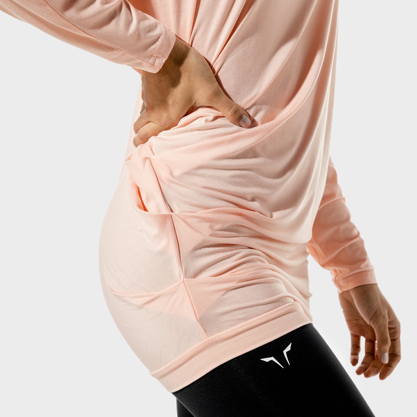 squatwolf-gym-wear-womens-fitness-drape-tee-pink-workout-shirts