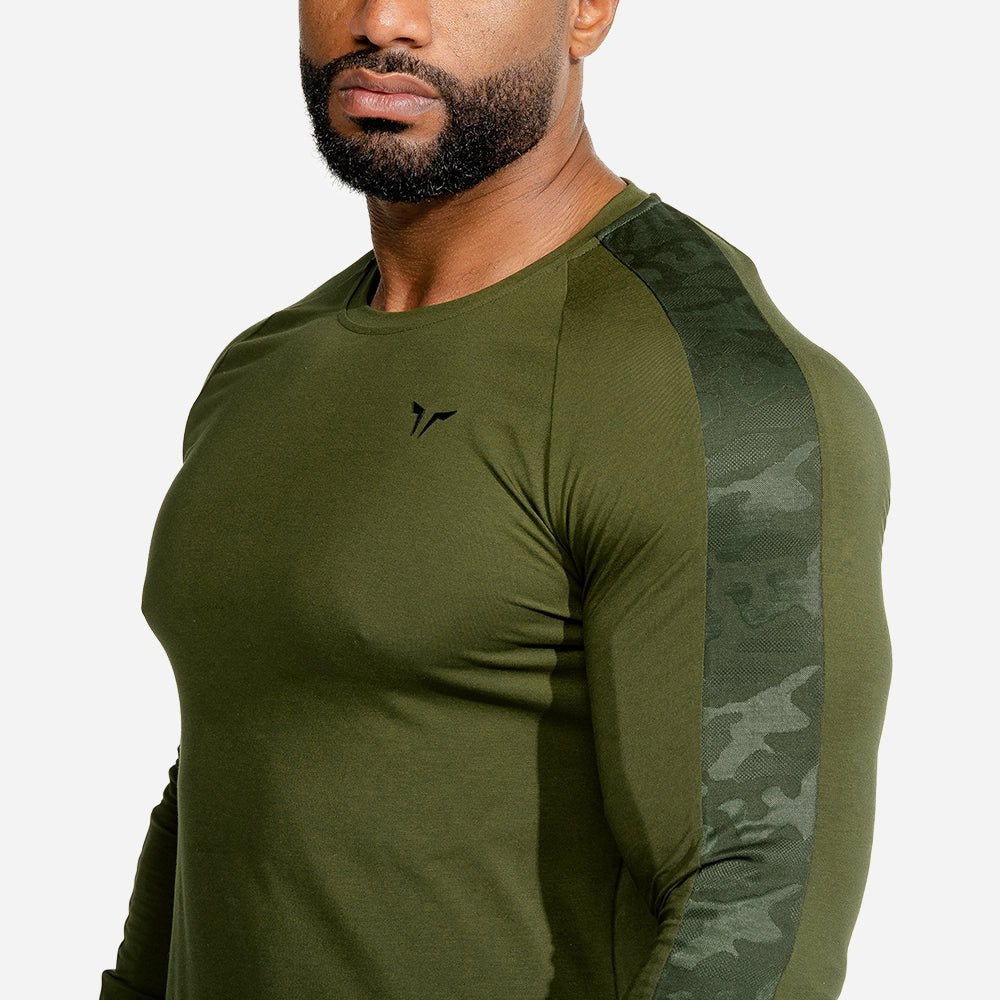 squatwolf-gym-wear-limitless-long-sleeves-top-khaki-workout-top-for-men
