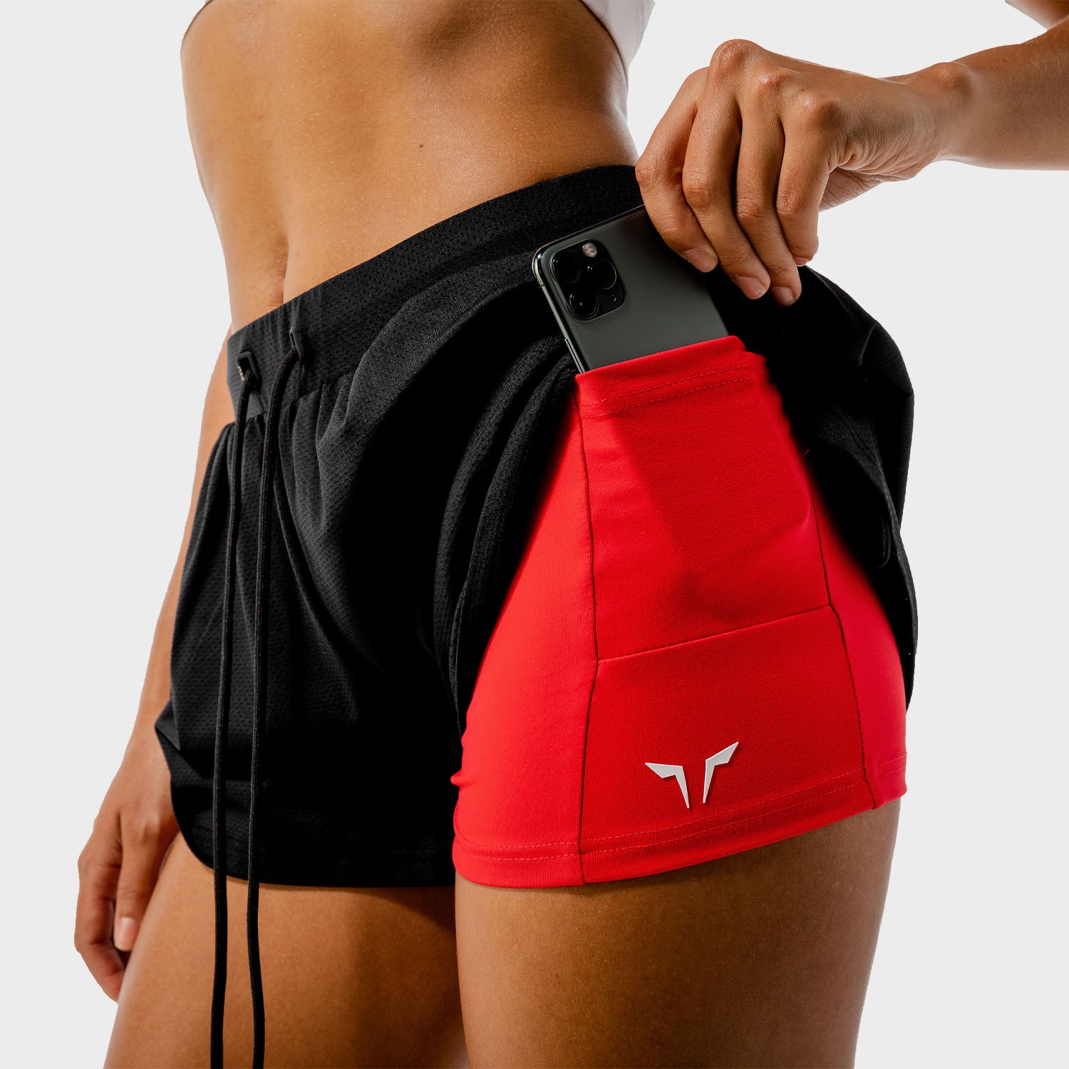 squatwolf-workout-clothes-flux-2-in-1-shorts-black-and-flame-gym-shorts-for-women