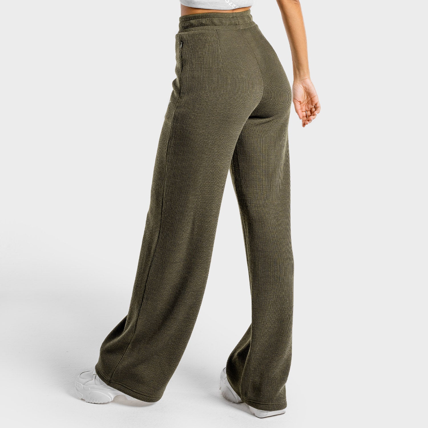 squatwolf-gym-pants-for-women-luxe-wide-leg-pants-olive-workout-clothes