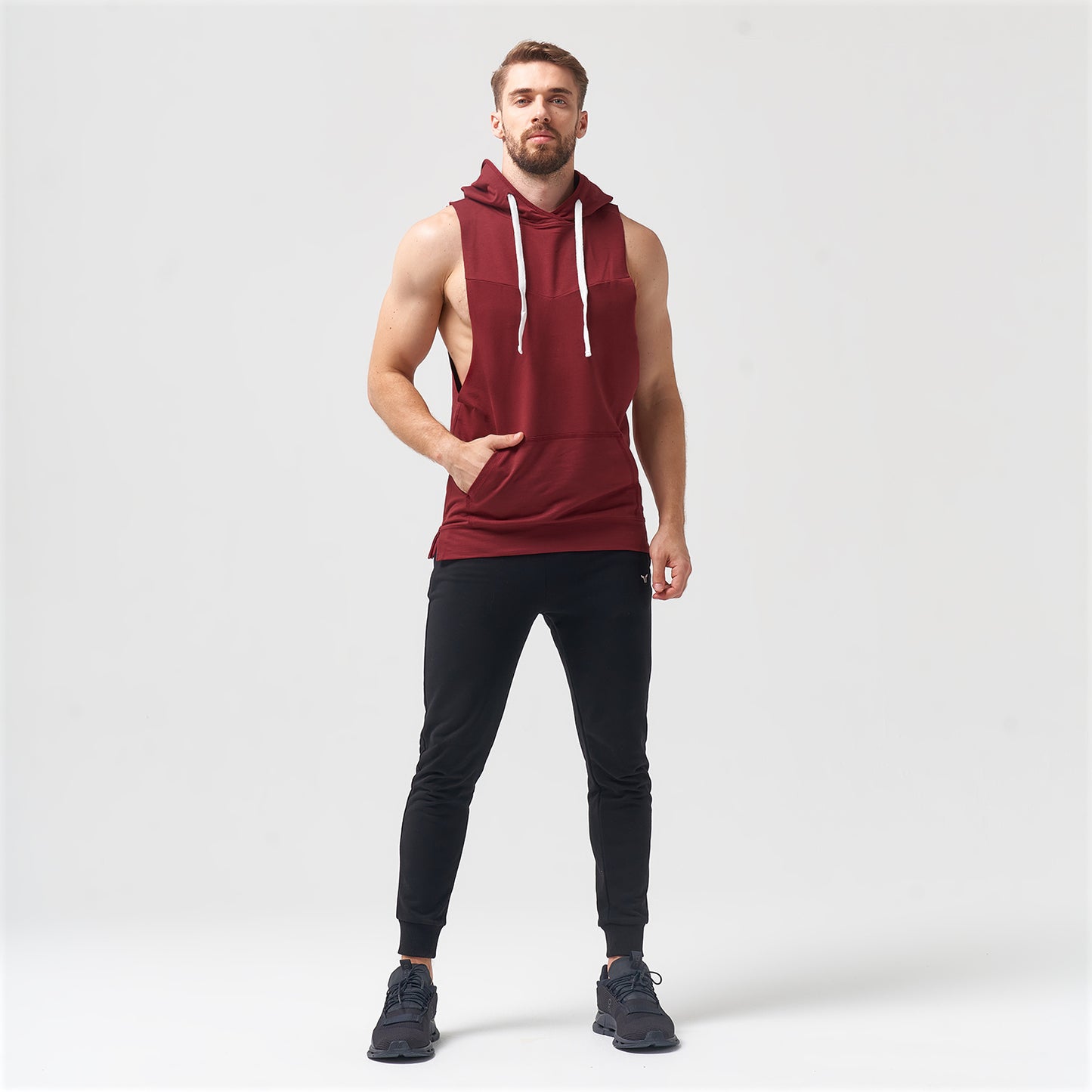 squatwolf-sleeveless-gym-hoodies-adonis-maroon-workout-clothes-for-men