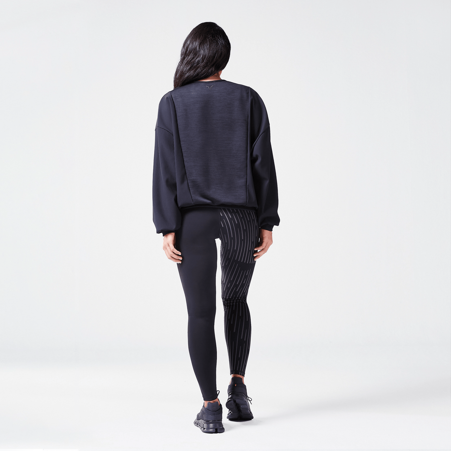 Code Ribbed Sweatshirt - Black Marl