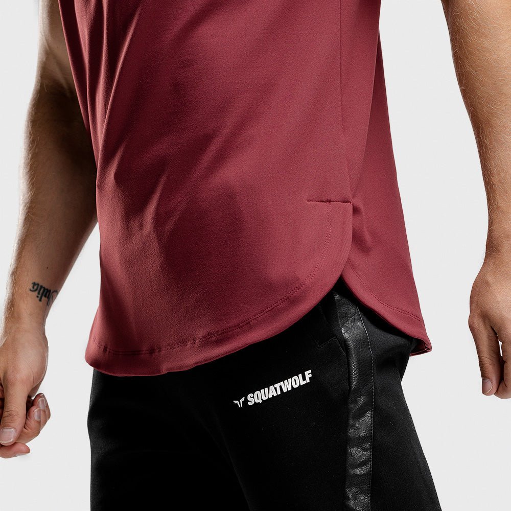 squatwolf-workout-shirts-for-men-warrior-tee-maroon-gym-wear