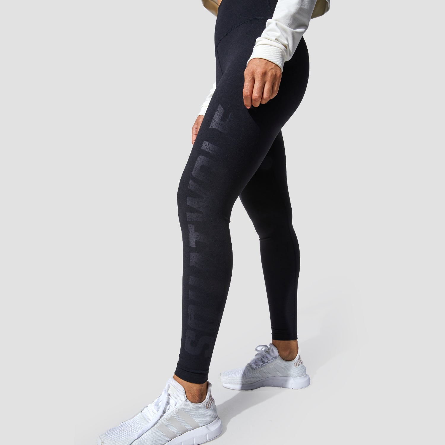 AE, Graphic Wordmark Leggings - Black, Workout Leggings Women